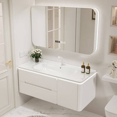 Storage options of the Chalk Bathroom Vanity