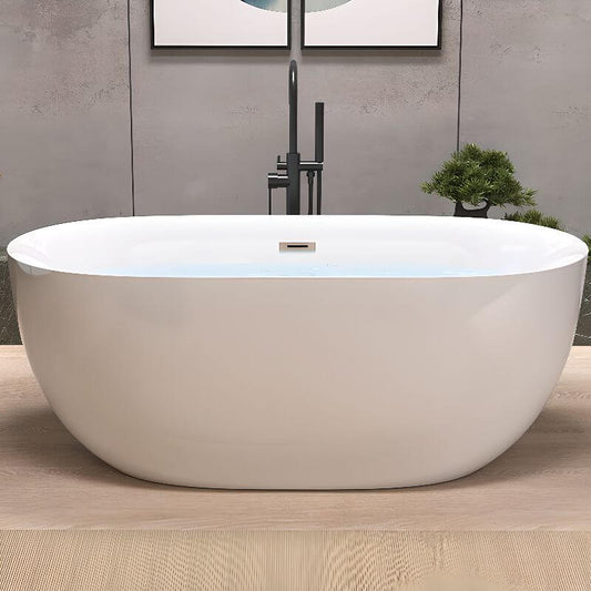 Chalk Modern Freestanding Bathtub in elegant white