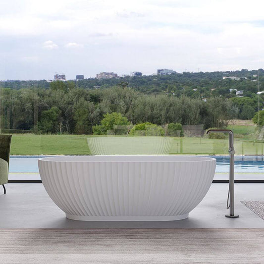 Chalk Oblong Bathtub Front View