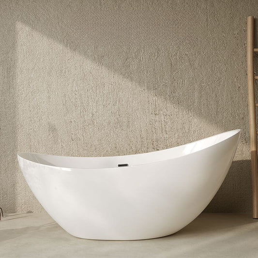 Serene bathroom ambiance with freestanding bathtub
