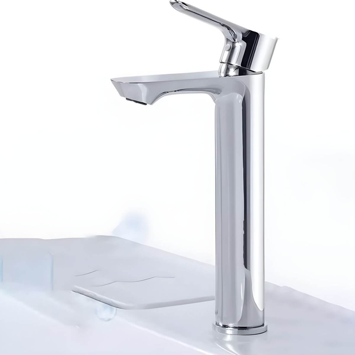 Stylish low arc spout of vessel sink faucet