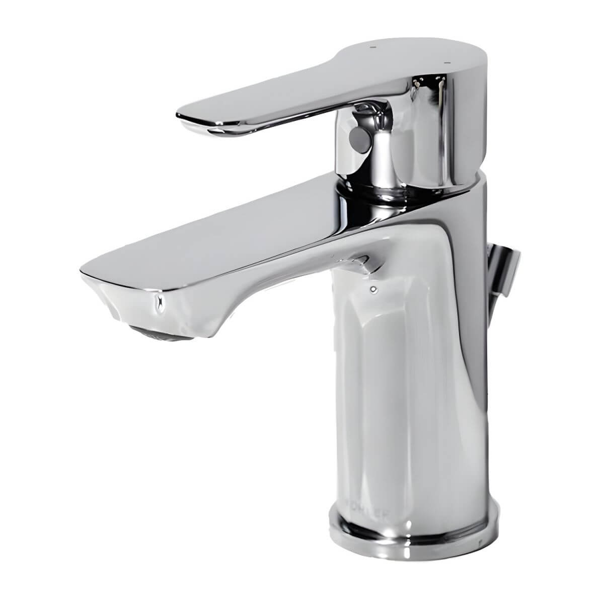 Scratch resistant finish detail on faucet