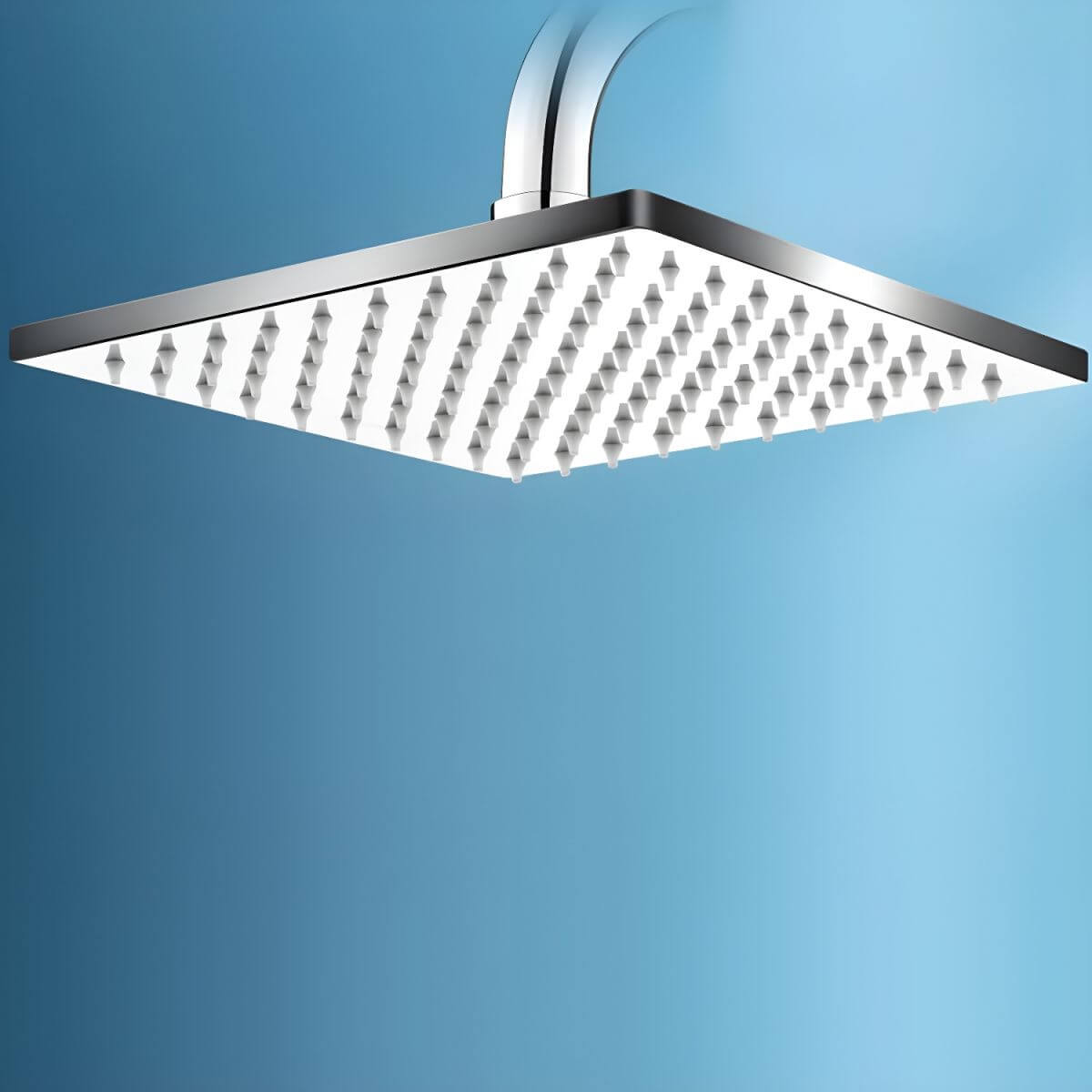 Classic Fixed Shower Head in Silver Square