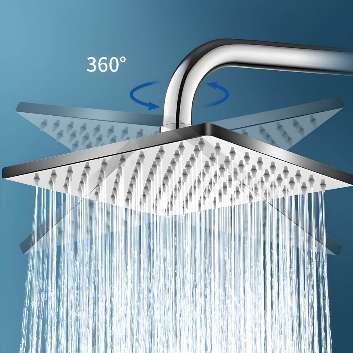 Water-efficient shower head display