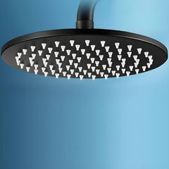 Traditional round shower head close-up