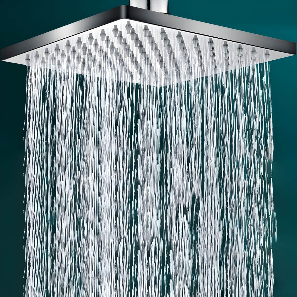 Classic metal shower head in silver round shape