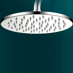 Black round self-cleaning shower head