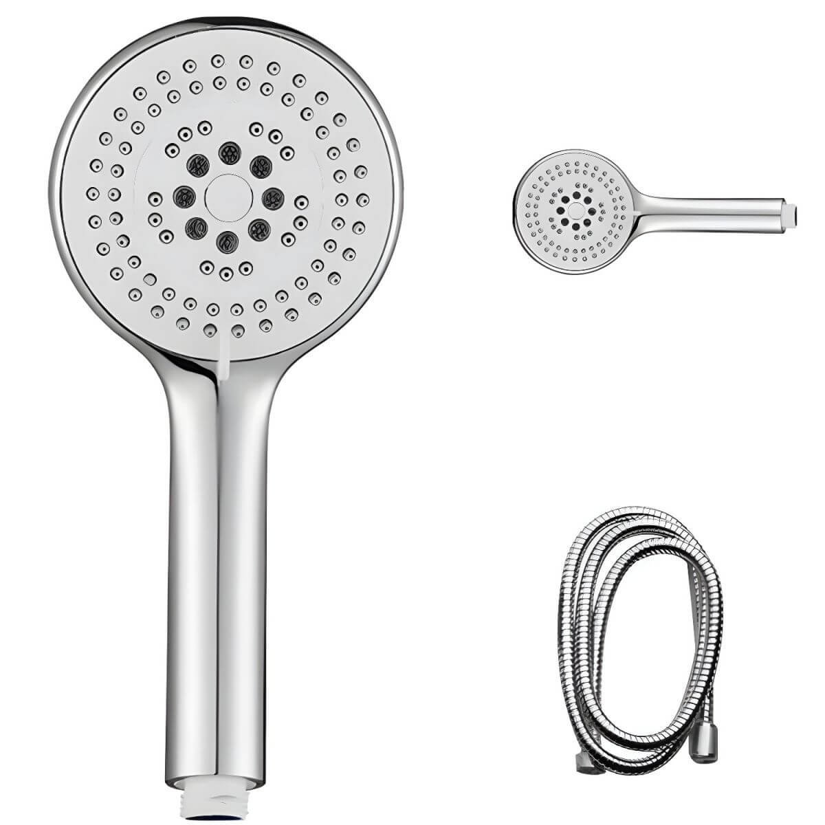 Classic Metal Handheld Shower Head in Nickel Finish