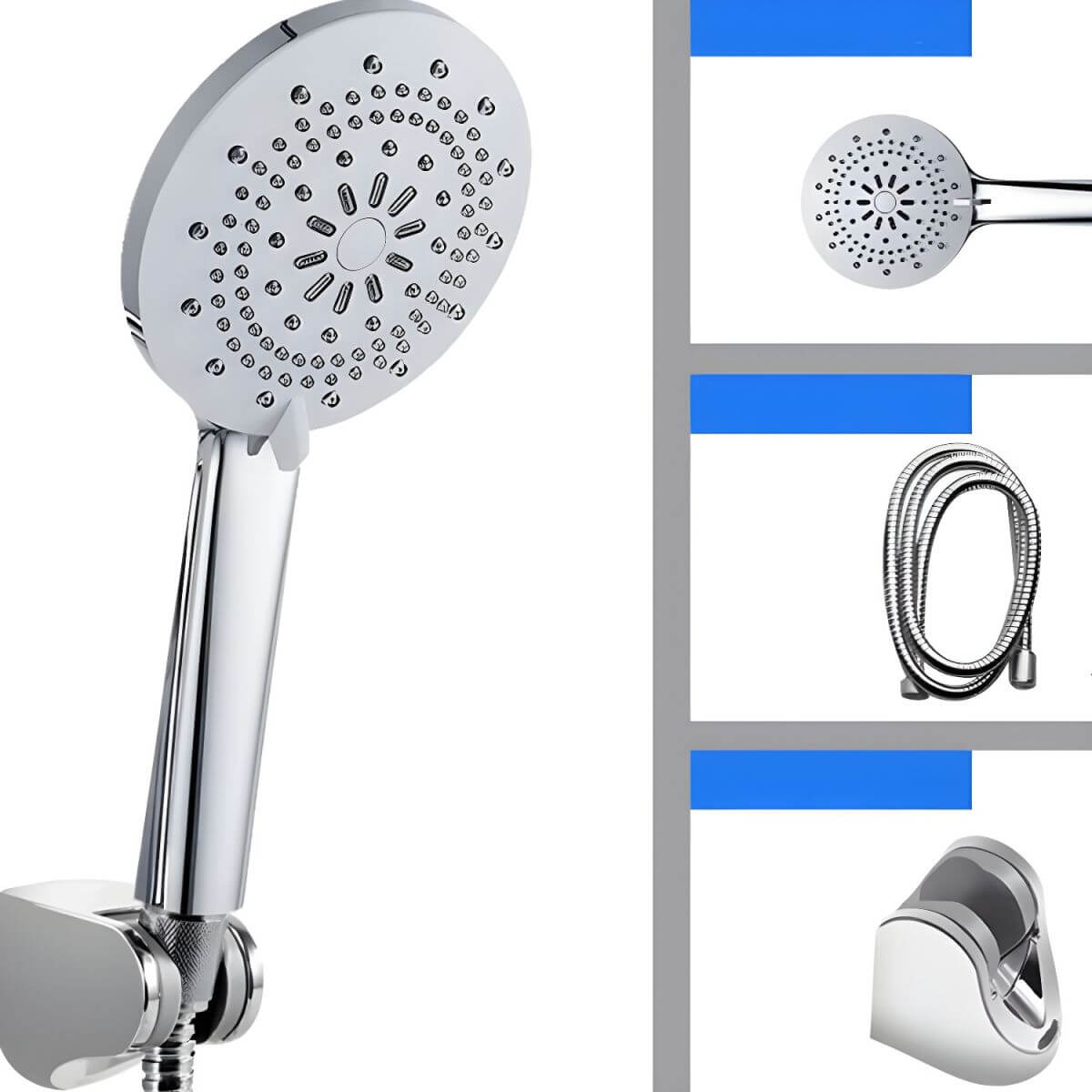 Wall Mounted Round Shower Head in Various Finishes