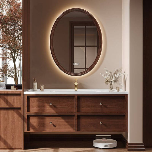 Modern Cocoa Bathroom Vanity in Brown