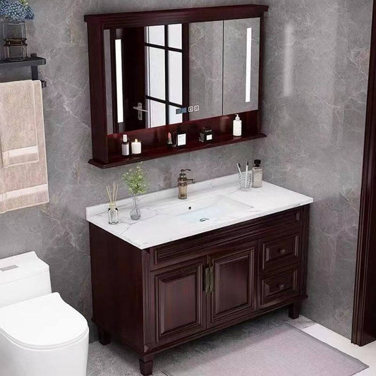 Cocoa Free-standing Bathroom Vanity in elegant setting