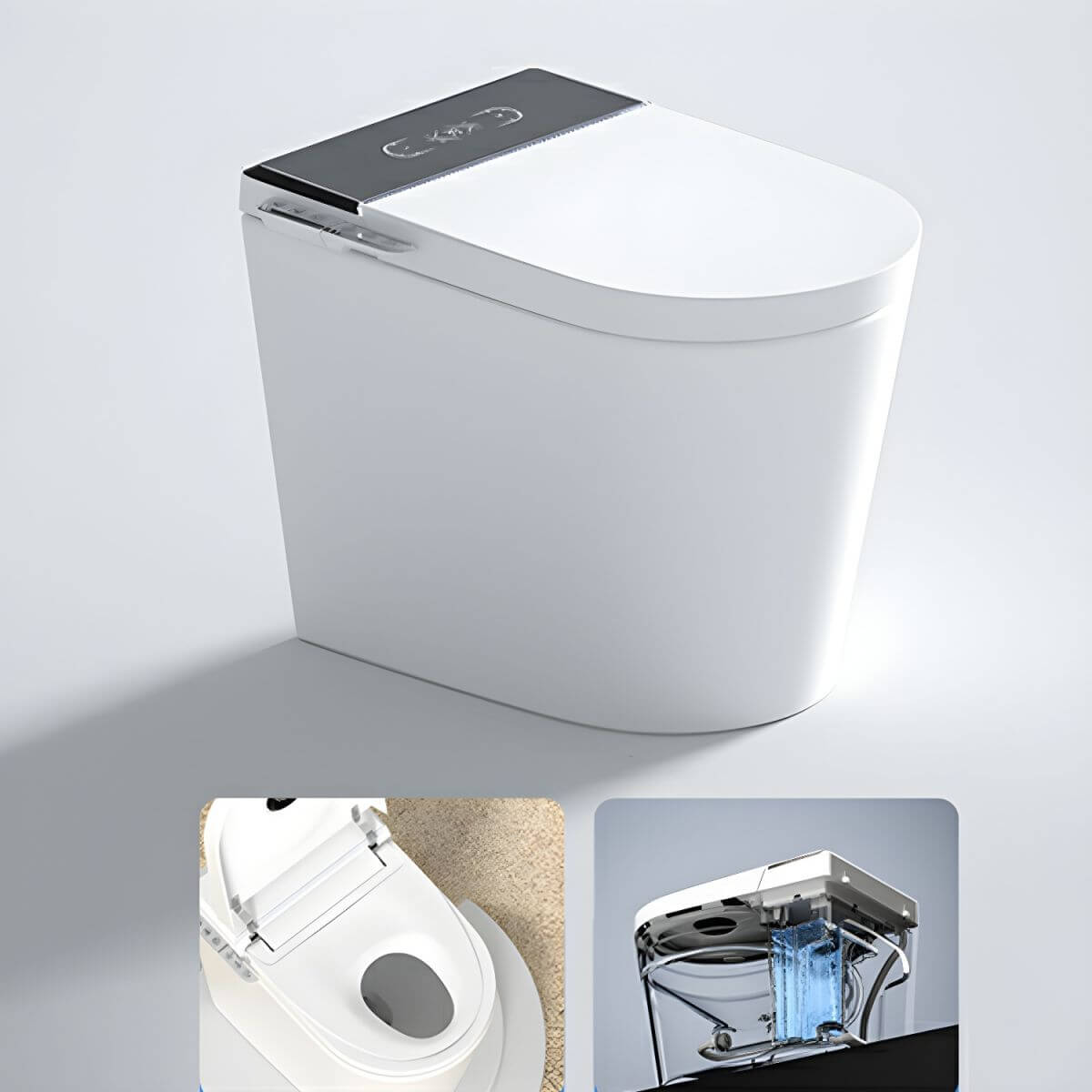 Vitreous China bidet with easy clean surface