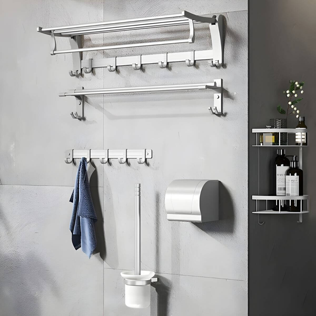 towel rack from the bathroom hardware set