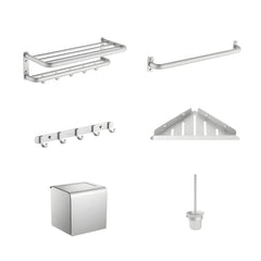 Rust resistant bathroom hardware set