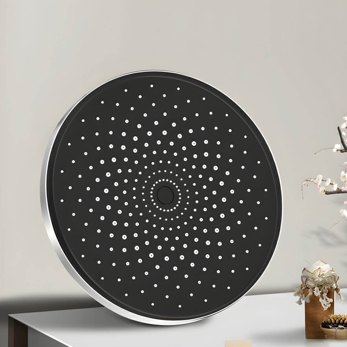 Modern metal round shower head