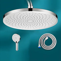 Elegant silver shower fixture