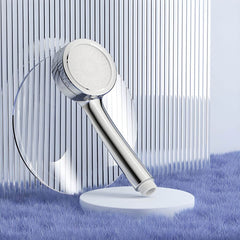 Handheld shower head in silver