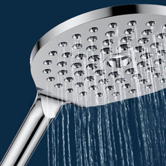 Modern round handheld shower head with rain spray