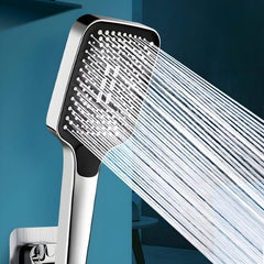 Contemporary shower head round shape silver finish