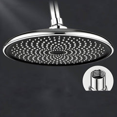 Modern metal shower head rectangle shape black finish