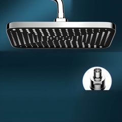 Modern metal shower head rectangle shape black finish