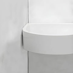 Sleek wall-mounted sink in residential setting