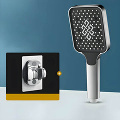 Silver handheld shower head design