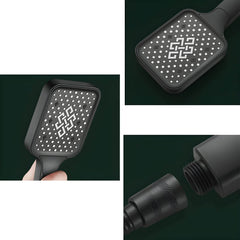 Contemporary Plastic Handheld Shower Head in black