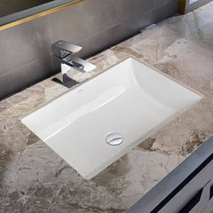 contemporary white ceramic sink