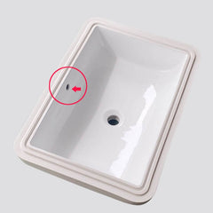 bathroom sink with center trapway