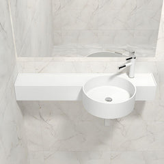 Modern artificial stone bathroom sink with sleek design