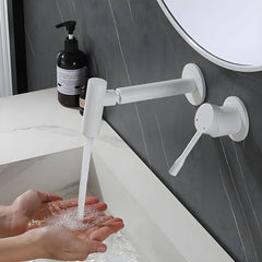 Modern white bathroom faucet