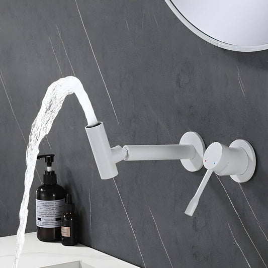 Modern white bathroom faucet