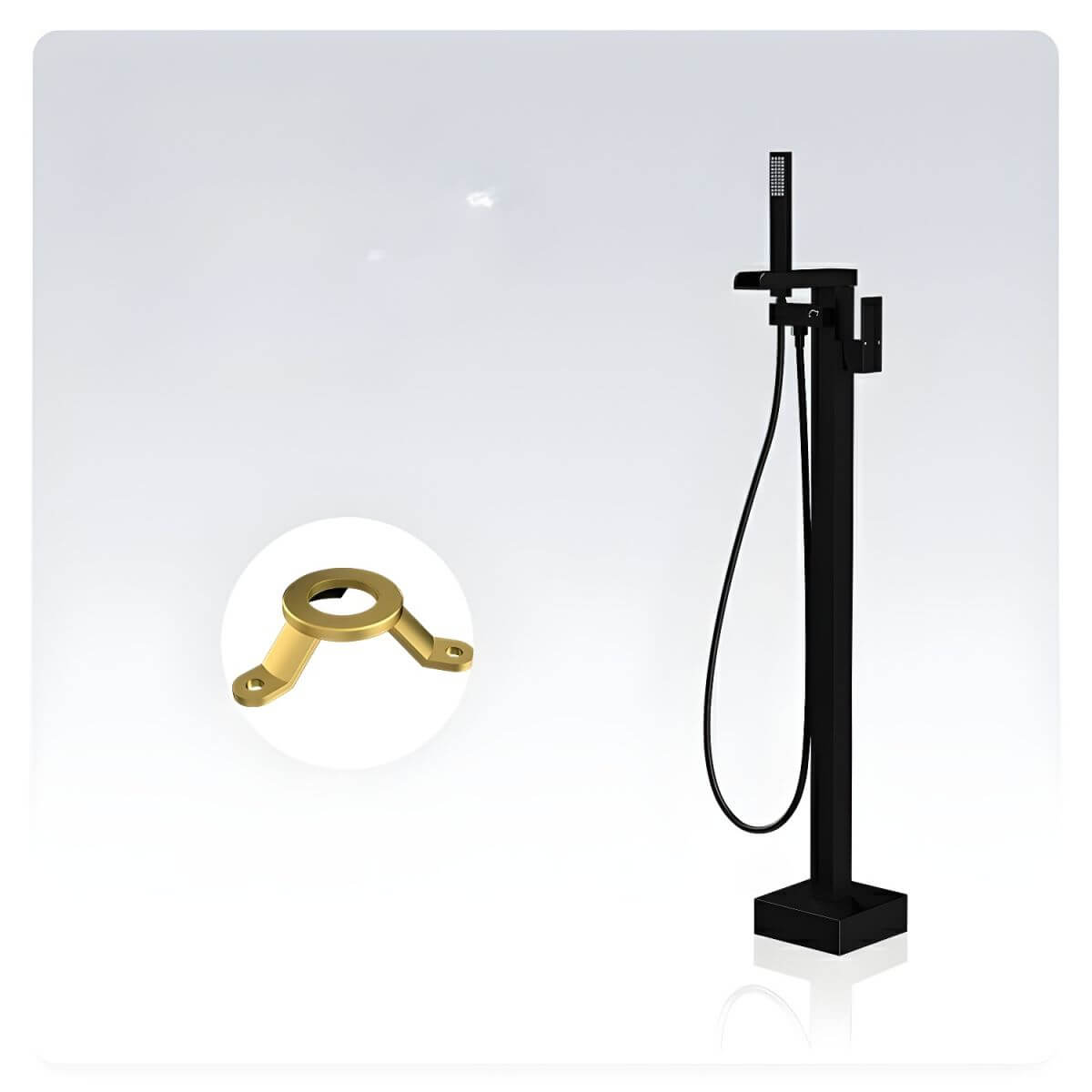 Hand shower attachment for bathtub faucet