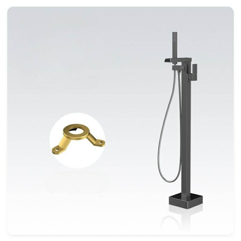 Copper faucet enhancing luxurious bathroom aesthetics