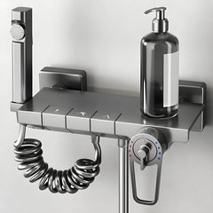 Handheld shower system in grey