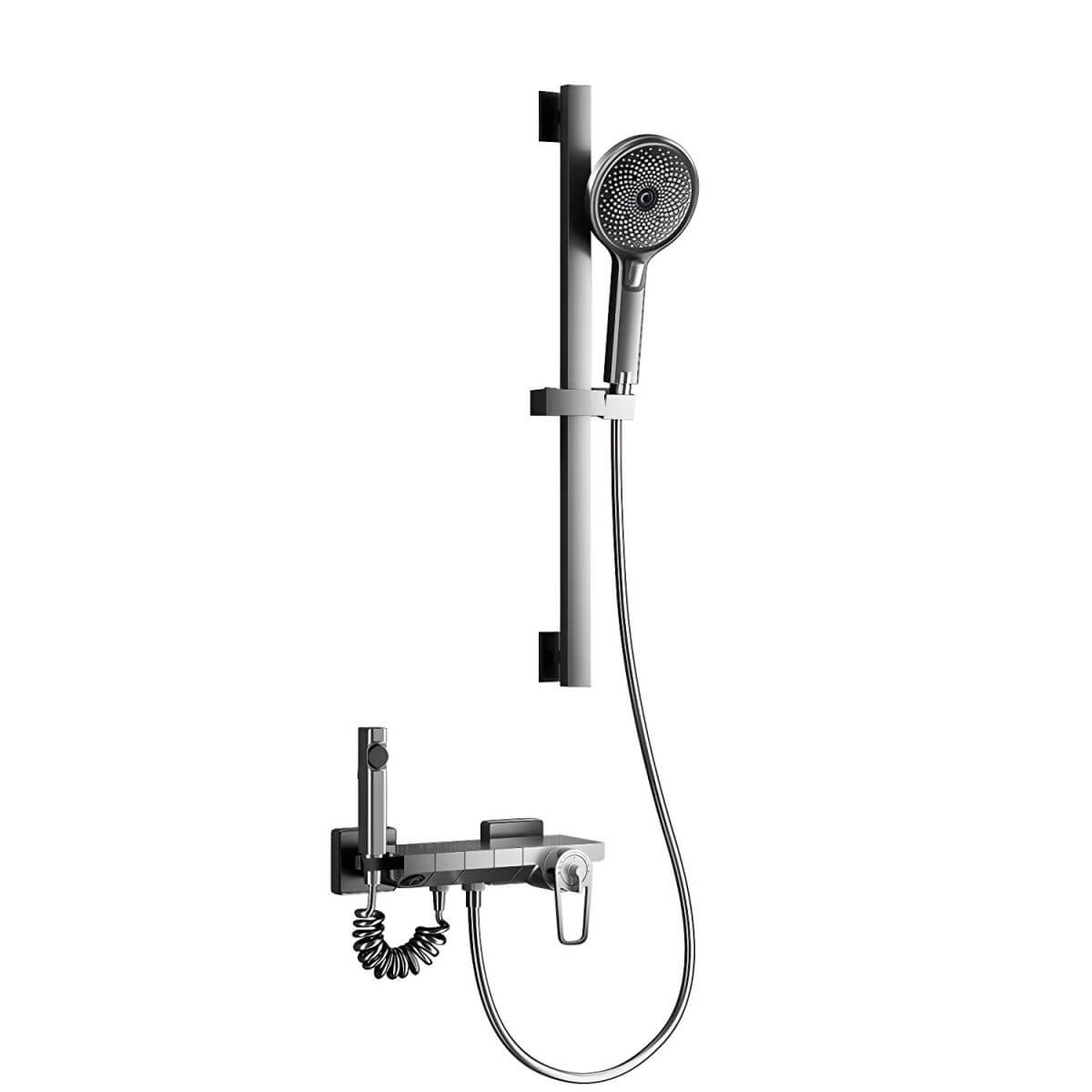 Wall mounted shower installation