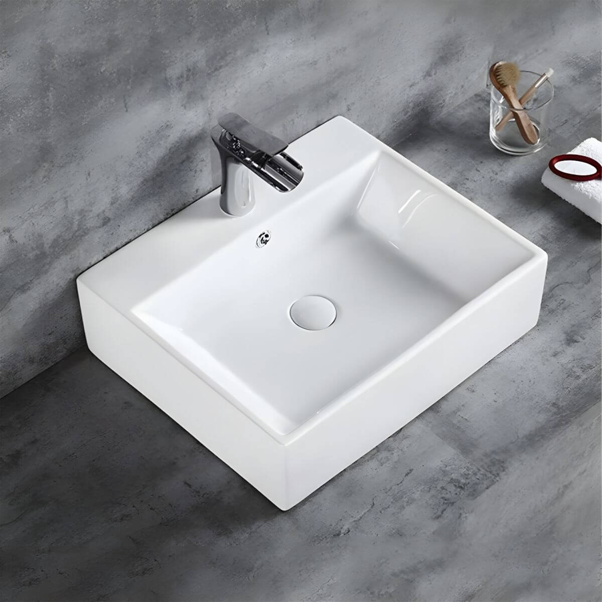 modern rectangular vessel bathroom sink