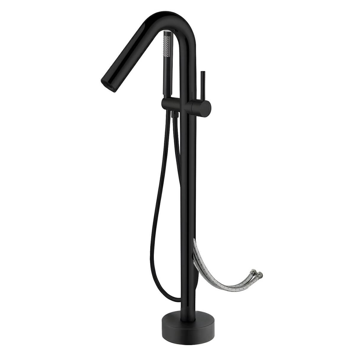 Floor mounted bathtub faucet installation