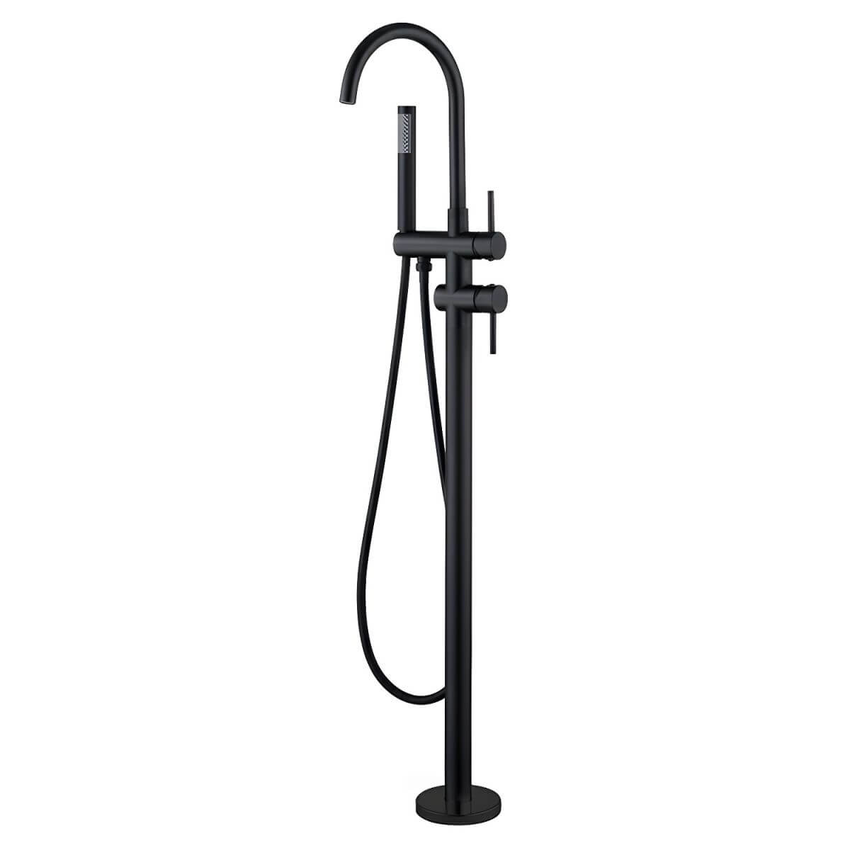 High arc gooseneck bathtub faucet