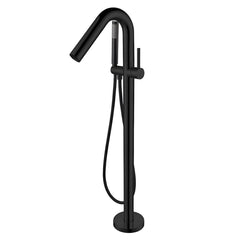 Modern black gooseneck freestanding faucet