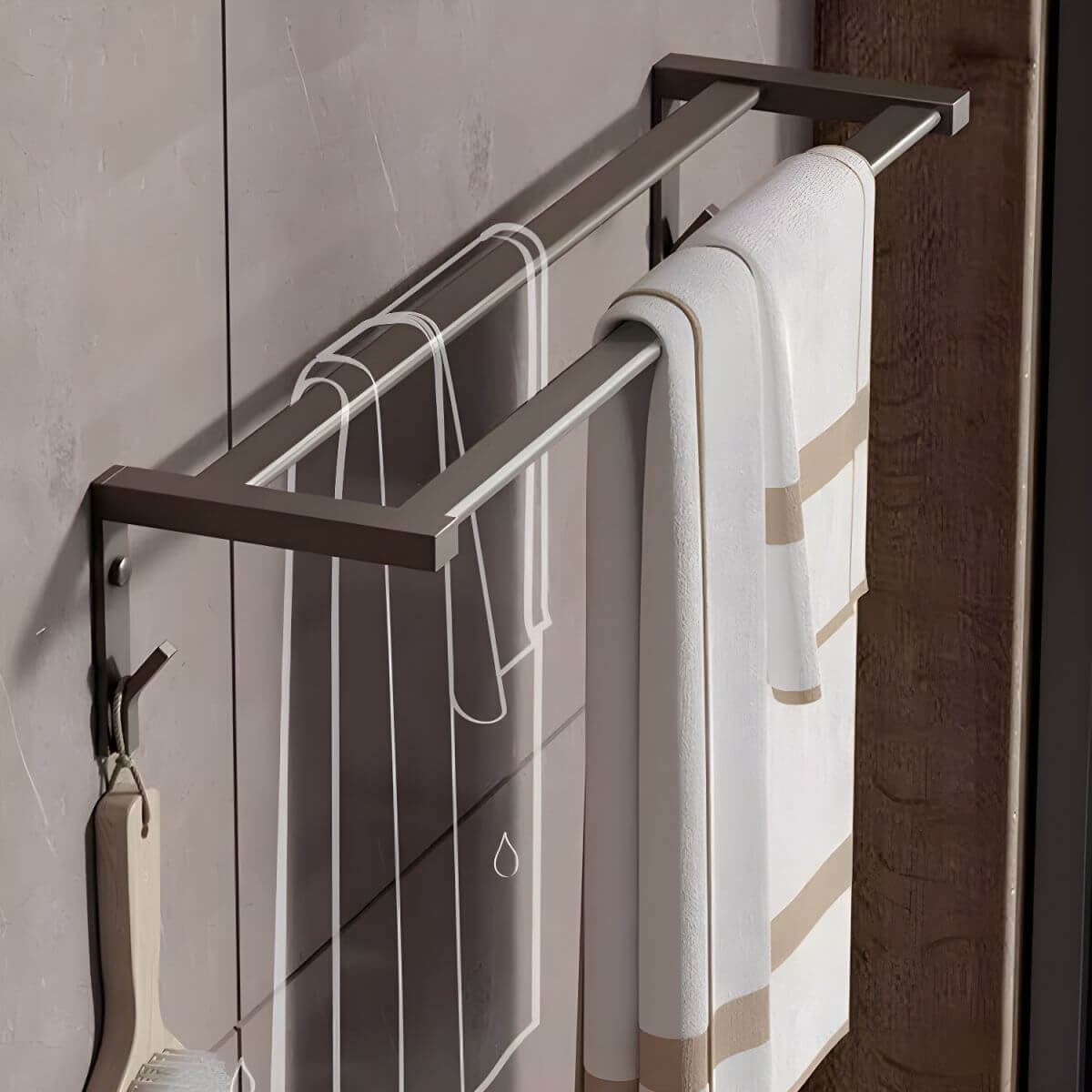 Chic Bathroom Organization Hardware