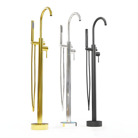 Modern bathtub faucet with gold trims