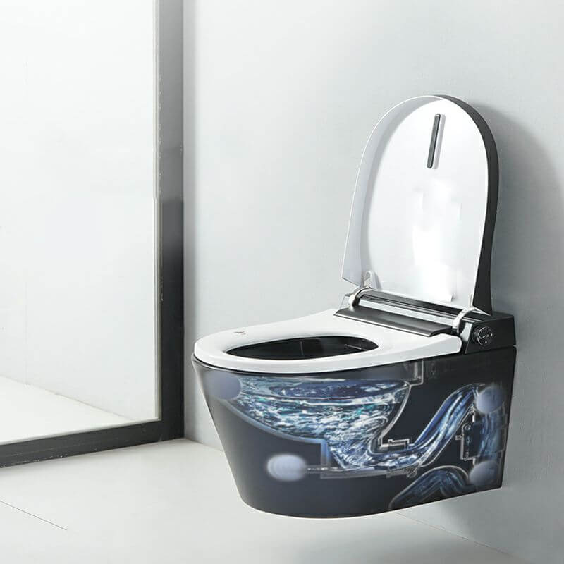 Close-up of Heated Seat on Wall Mount Bidet