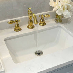 Elegant antique brass sink faucet