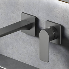 Single handle wall faucet for modern interiors