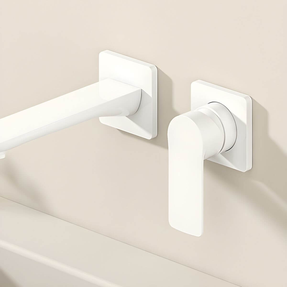 Sleek silver faucet with easy lever access