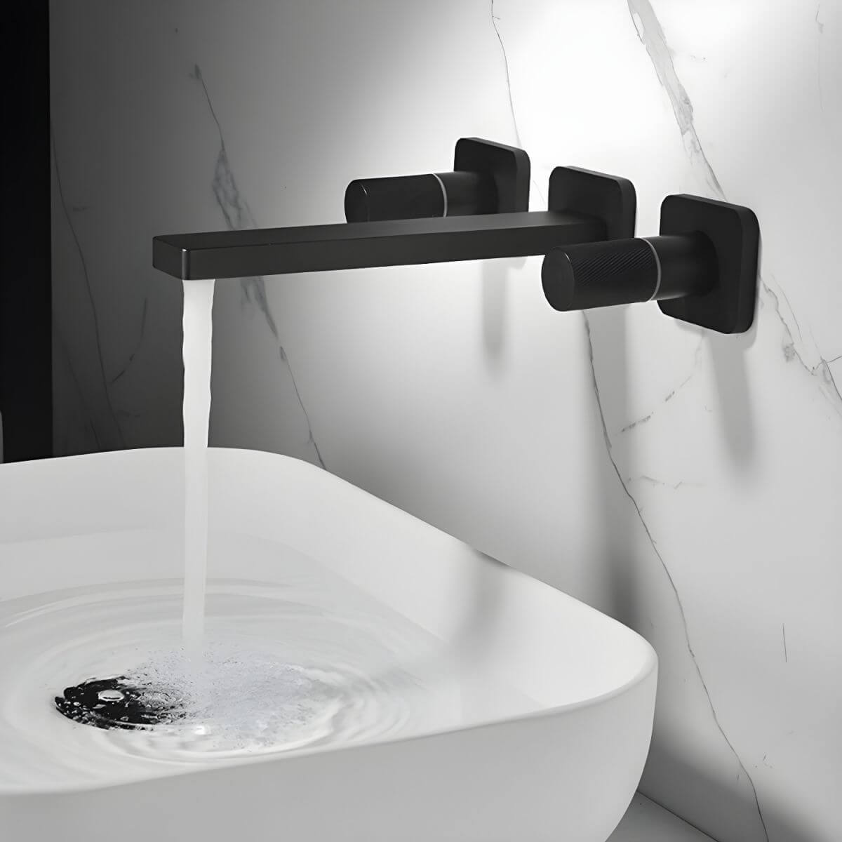 Dual Handle Wall Mounted Faucet