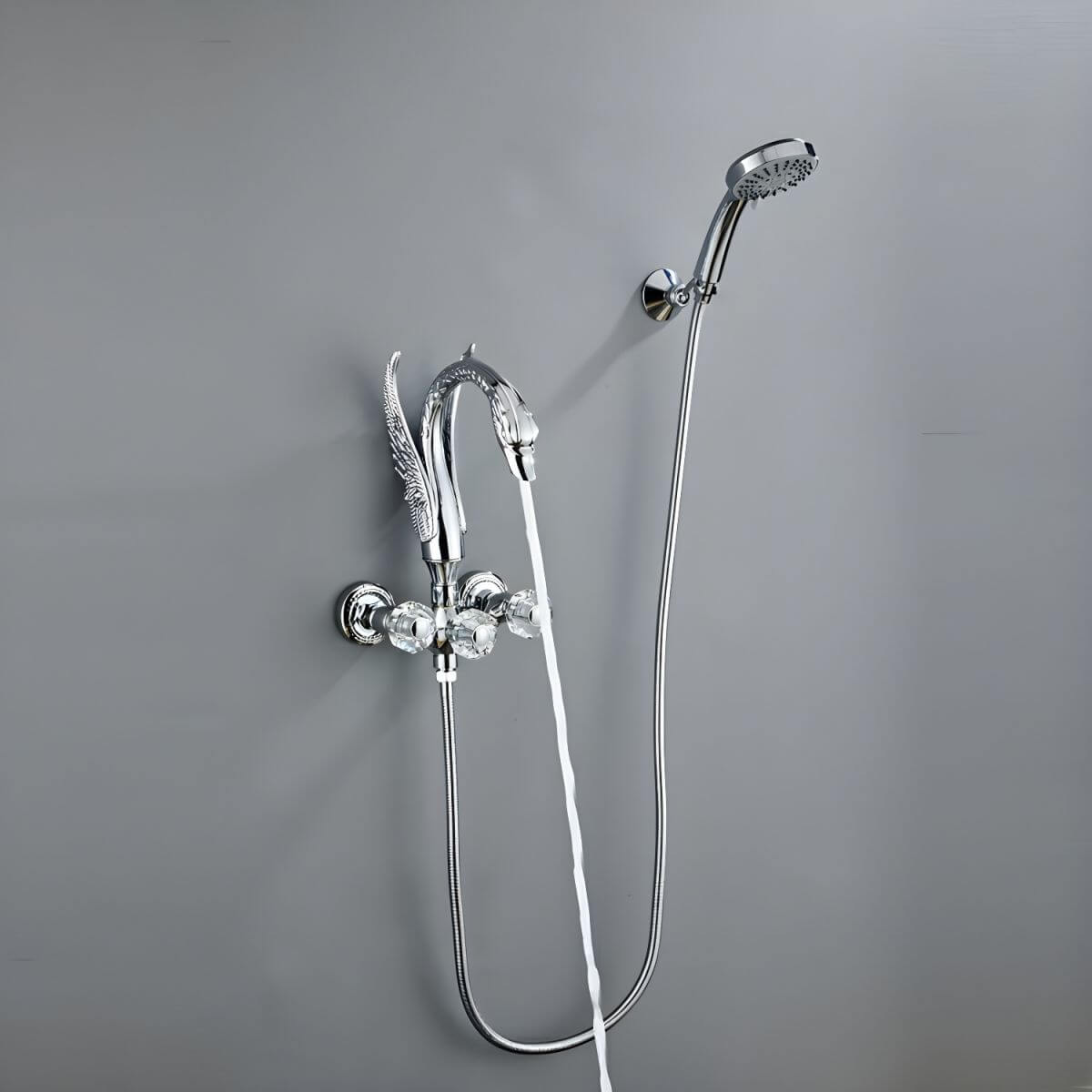 Brass hand shower for bathtub faucet