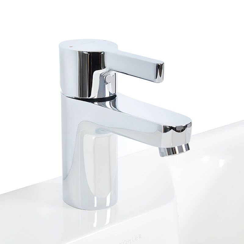 Elegant chrome vessel sink faucet view